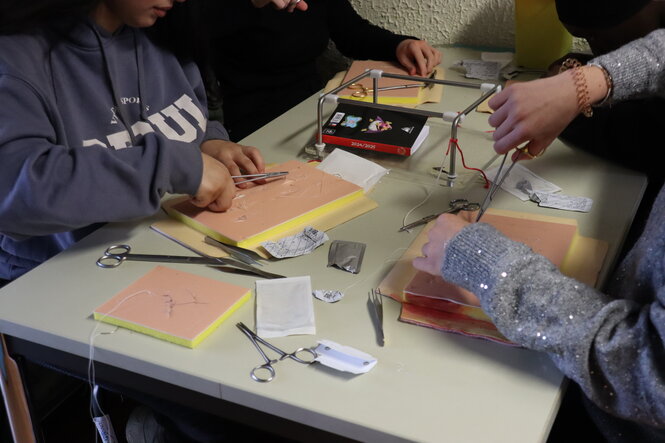 <strong>Journée de simulation ESF : atelier suture</strong> Journée de simulation ESF : atelier suture