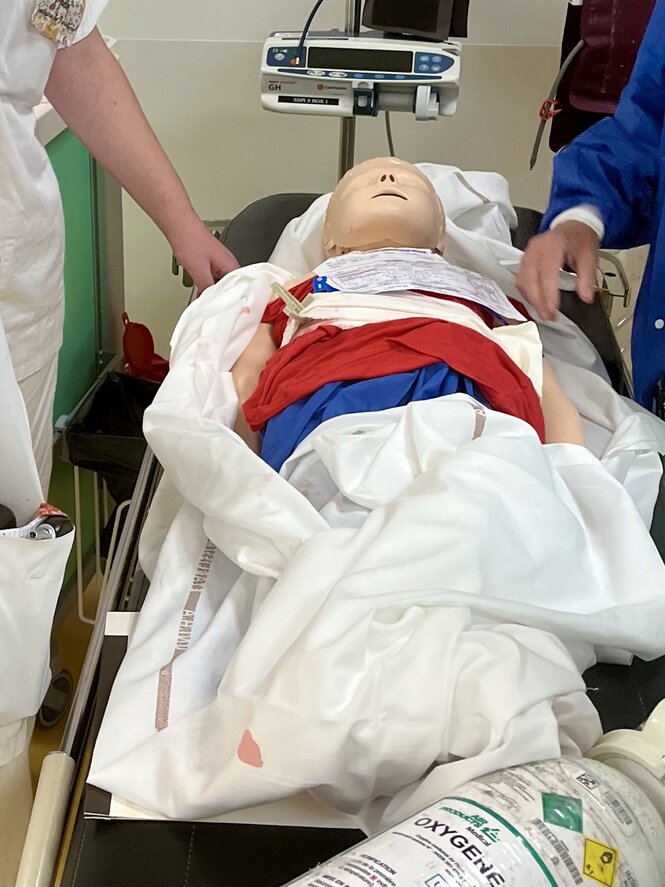 <strong>Prise en charge d'un mannequin pédiatrique</strong> Prise en charge d'un mannequin pédiatrique