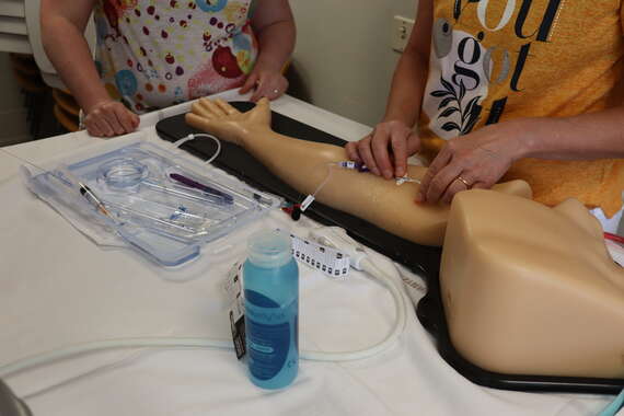 Entraînement à la pose sur simulateur