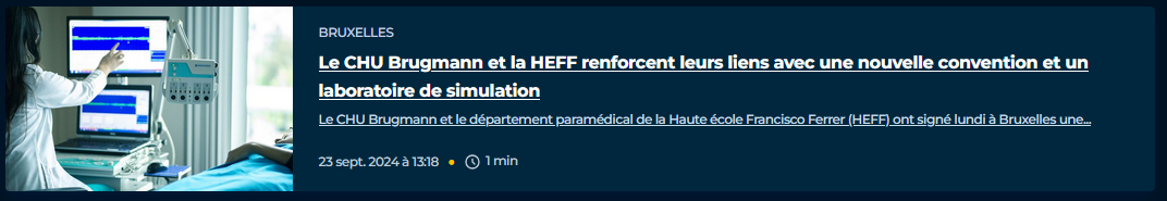 À Bruxelles, ouverture d'un centre de simulation en santé